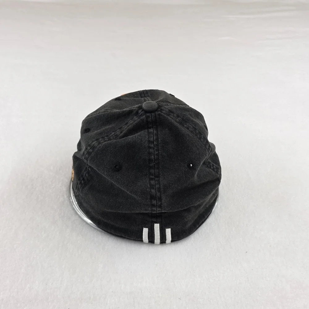 Vintage Adidas Tennessee Volunteers Hat Flexfit Black Cap Orange Under Brim NCAA